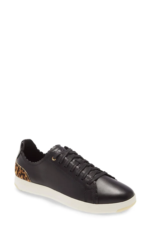 Cole Haan Grandpro Tennis Scallop Leather Sneaker - White, 9