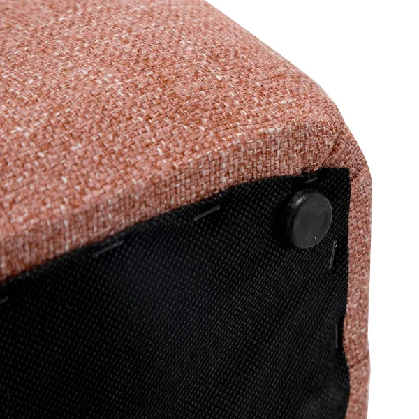 WOVENBYRD 32x22 Rectangle Pintucked Ottoman - Pink