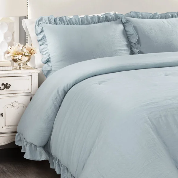 Lush Decor Reyna Comforter Gray 3-Piece Full/Queen Set