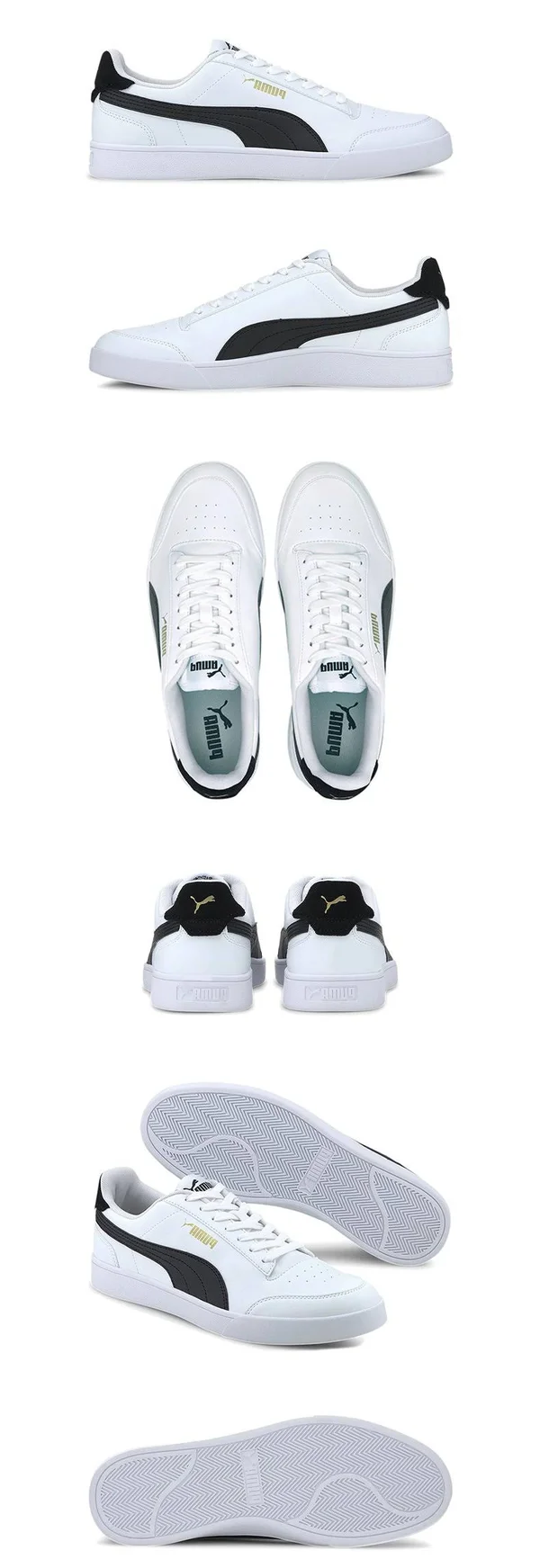 Puma Shuffle Trainers White Black - 38