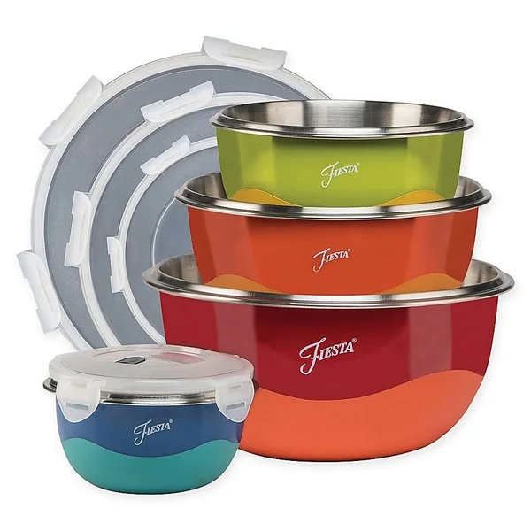 Fiesta 8-Piece Microwave Safe Mixing Bowl Set