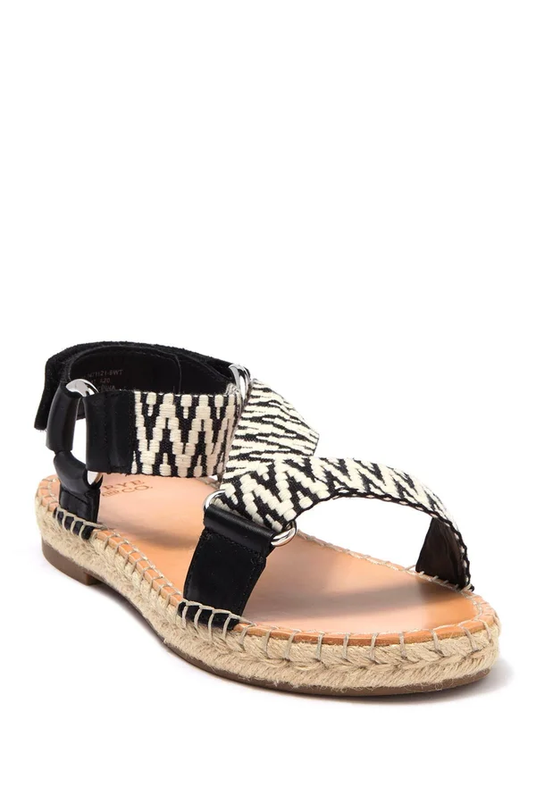 Frye & Co. Black/White Kole Sandals