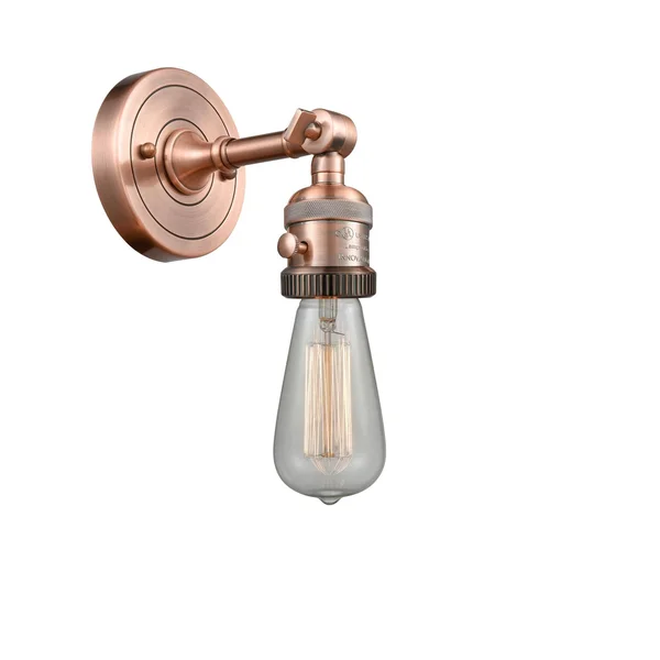 Innovations 203swnh-ac Antique Copper Bare Bulb 1 Light Sconce