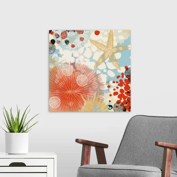 Exotic Sea Life II - Large Solid-Faced Canvas Wall Art Print, Great Big Canvas