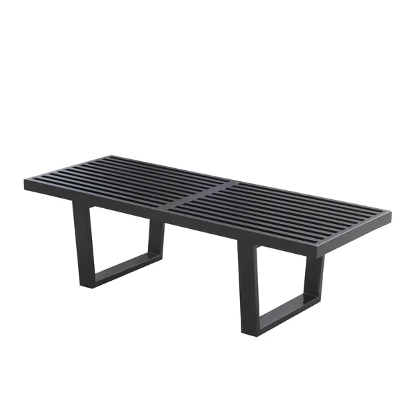 Fine Mod Imports Wood Bench 48x22 Black