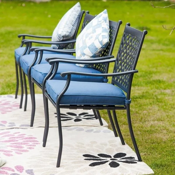 Outdoor Every Season Patio Dining Chair - Set of 4 Blue