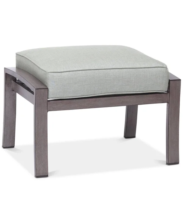 Tara Aluminum Outdoor Ottoman - Created for Macy's - Gray