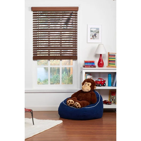 Copper Grove Yerevan 48-Inch Dark Oak Cordless Faux Wood Blind - 40 x 48
