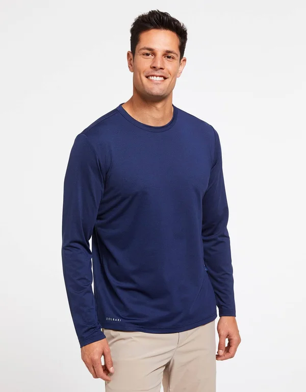 Solbari UPF 50+ Men's Sun Protection Long Sleeve Fitness Active T-Shirt - UV Protection, Sun Protective