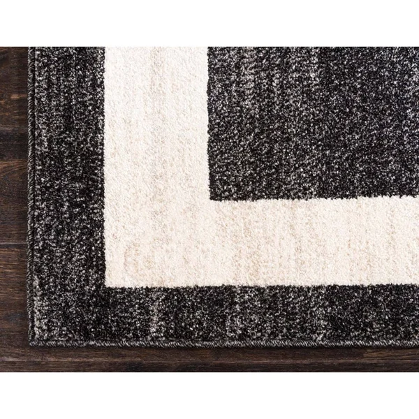 2&7x22x10& Runner Maria Del Mar Rug Black/Ivory - Unique Loom