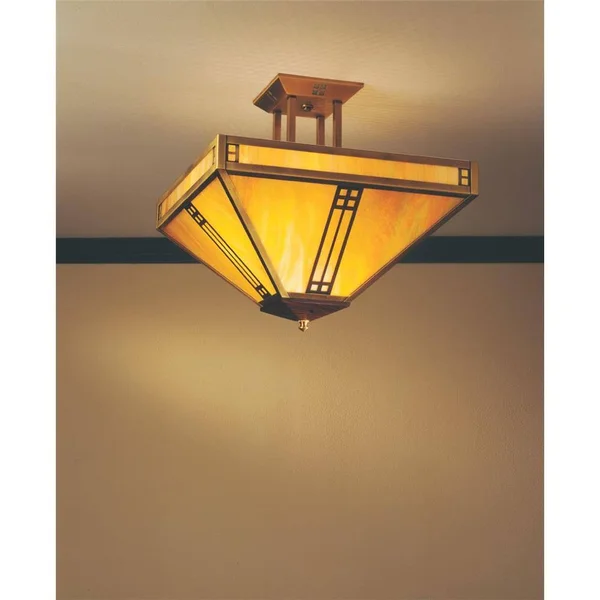 Arroyo Craftsman Pih-15am-mb Mission Brown 15 Prairie Inverted Ceiling Mount