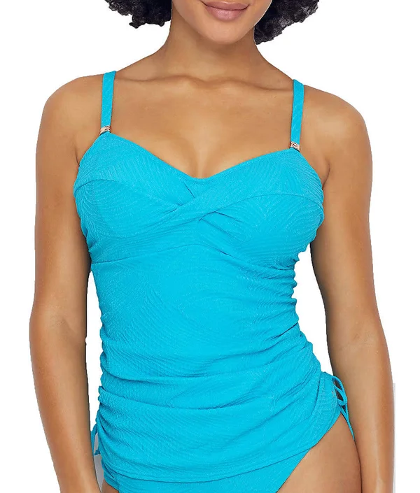 Fantasie Ottawa Underwire Twist Front Tankini Swim Top - Aquamarine (FS6356) 32G
