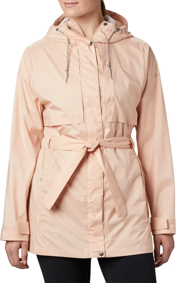 Columbia Pardon My Trench Rain Jacket - Women's Peach Cloud, Xs