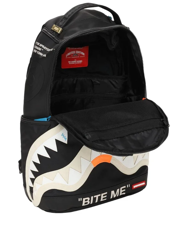 Sprayground Bite Me Shark Backpack, 18" x 6" x 11.5"