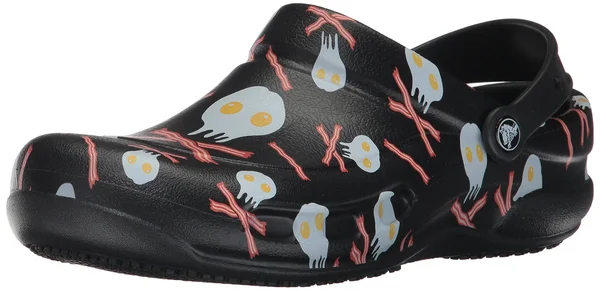 Crocs Unisex Bistro Graphic Clog, Size: 9, Black/White