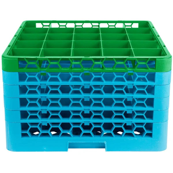 Carlisle (RG25-5C413) OptiClean Dishwasher Glass Rack 25 Compartments with 5 Color Coded Extenders