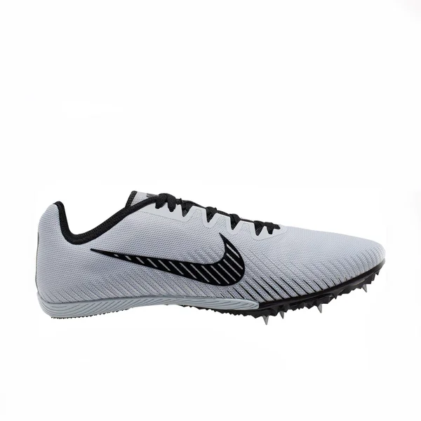 Nike Zoom Rival M 9 - Mens Mid Distance Spikes - Pure Platinum/Black/Metallic Silver, Size 2.5