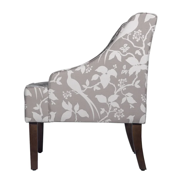 HomePop Emma Accent Chair (Grey), Ivory(Upholstered)