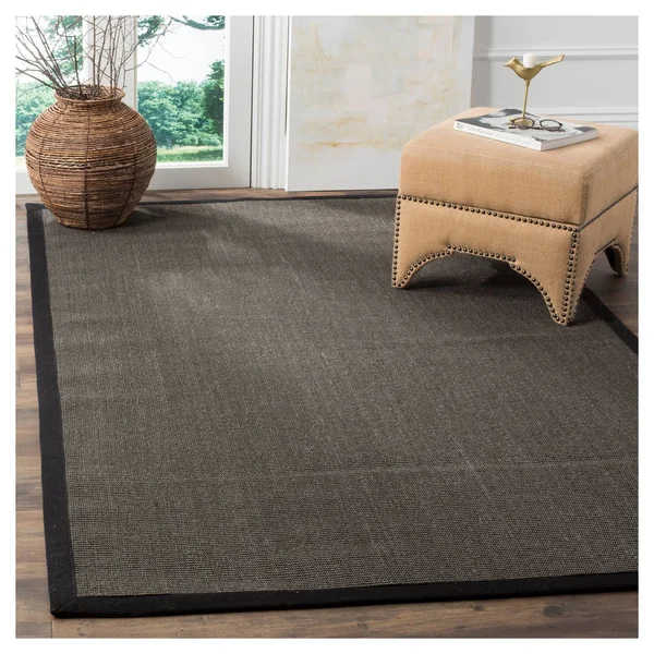 Safavieh Natural Fiber NF441D Charcoal/Charcoal 3& x 5& Area Rug
