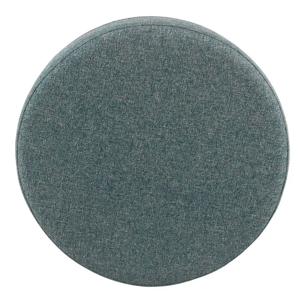 Porch & den Parkchester Teal Tweed Round Storage Ottoman