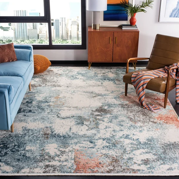 Safavieh Shivan SHV743M Area Rug Blue - Ivory
