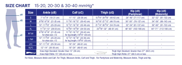 Jobst Relief 20-30 mmHg Knee High Silicone Large Beige