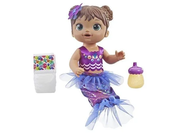 Baby Alive Shimmer &n Splash Brown Hair Mermaid Baby Doll