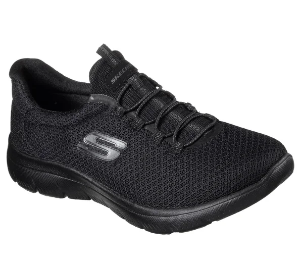 Skechers Women's Summits Sneaker - Black - Black/Pink