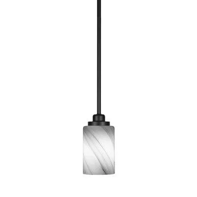 Mini Pendants Ivy Bronx Finish: Matte Black - Shade Color: Storm