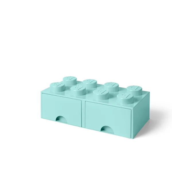 Lego Storage Brick Drawer 8, Aqua Light Blue