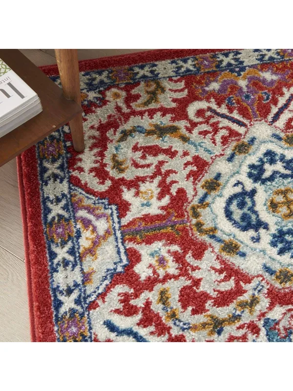 Nourison PSN32 Passion Red Multi Colored Area Rug- 2&2x22 x 7&6x22
