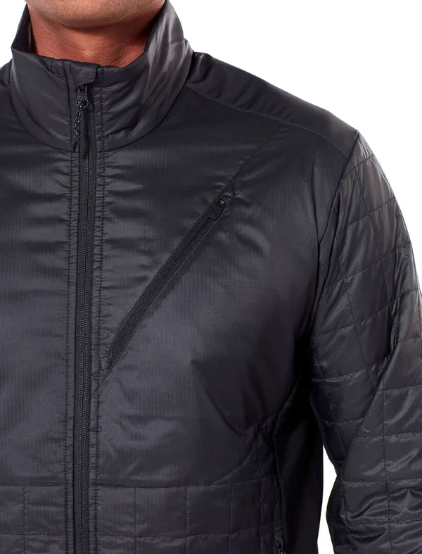 Icebreaker Men's Helix LS Zip Jacket - XL - Black, Jet Heather