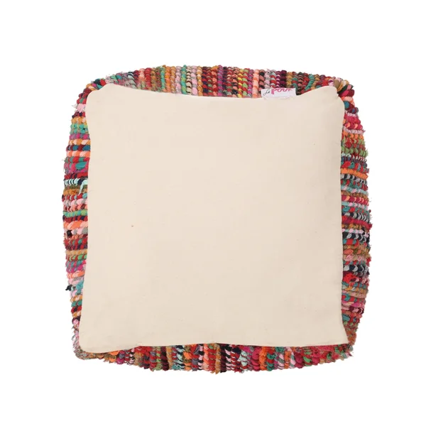 GDF Studio Mead Handcrafted Boho Fabric Cube Pouf