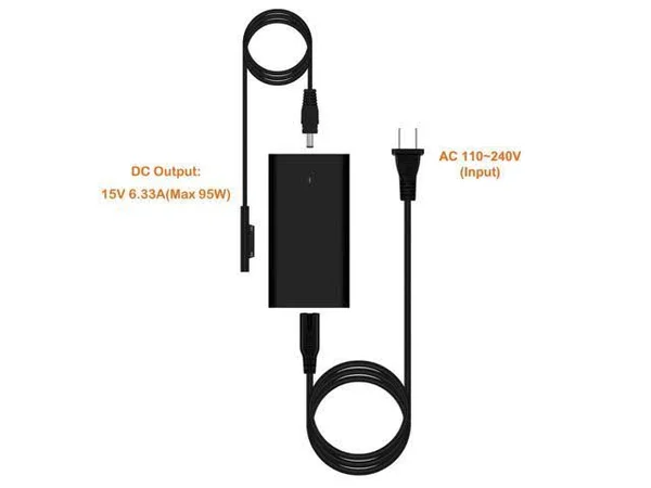 BatPower 15V 120W Charger for Surface Book 2 Laptop Book Pro 4 Pro 5, Replace for Microsoft 15V 6.33A 102W 1798 15V 4A 65W 1706