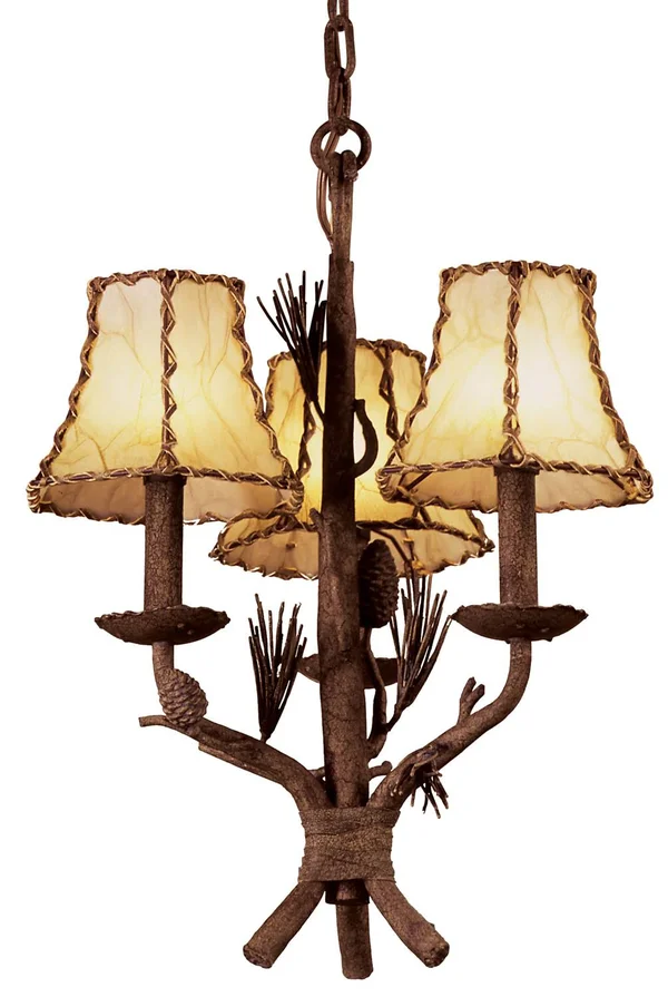 Kalco 5034PD/8045 Ponderosa 3 Light Chandelier