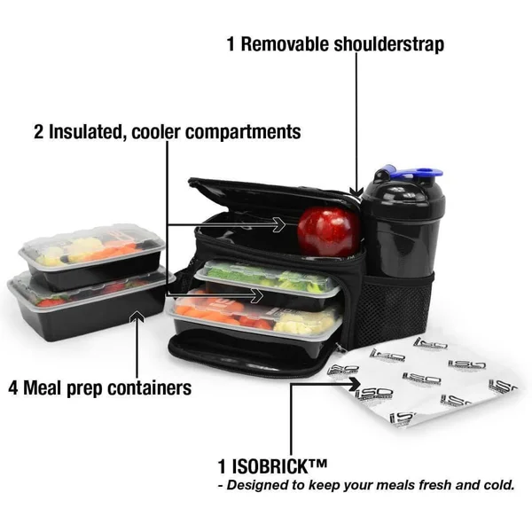 Isolator Fitness 2 Meal Isomini Meal Management Bag - Purple/Black