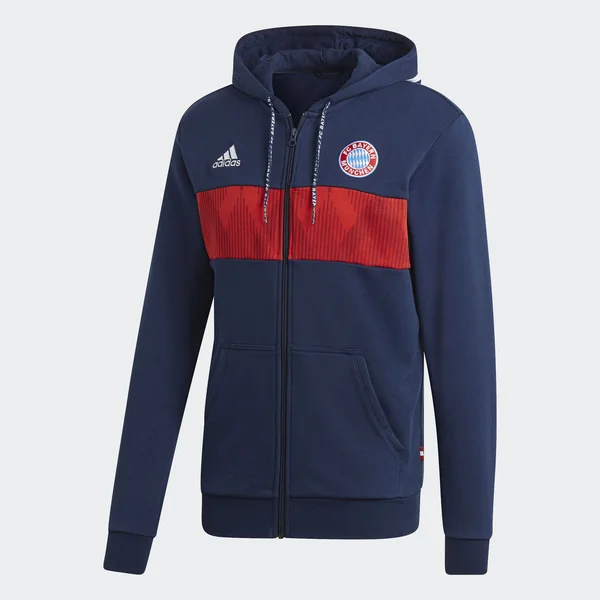 Bayern Munich Adidas Club Full-Zip Hoodie - Navy