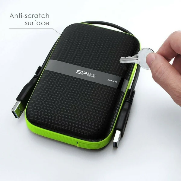 Silicon Power 1TB Black Rugged Portable External Hard Drive Armor A60 - Shockproof USB 3.0 for PC, Mac, Xbox and PS4