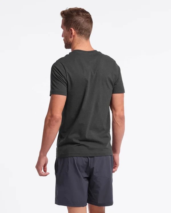Rhone Element Tee - Comfortable Pima Cotton Crewneck Shirt, Azure Blue, Size: XXL