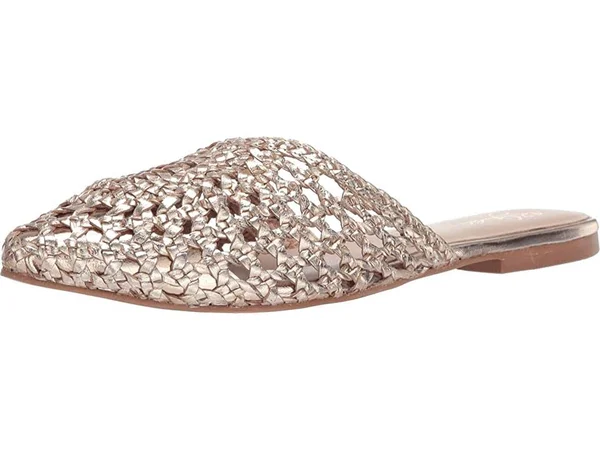 42 Gold Charmed Women's Shoes Gold Leather : 5 M