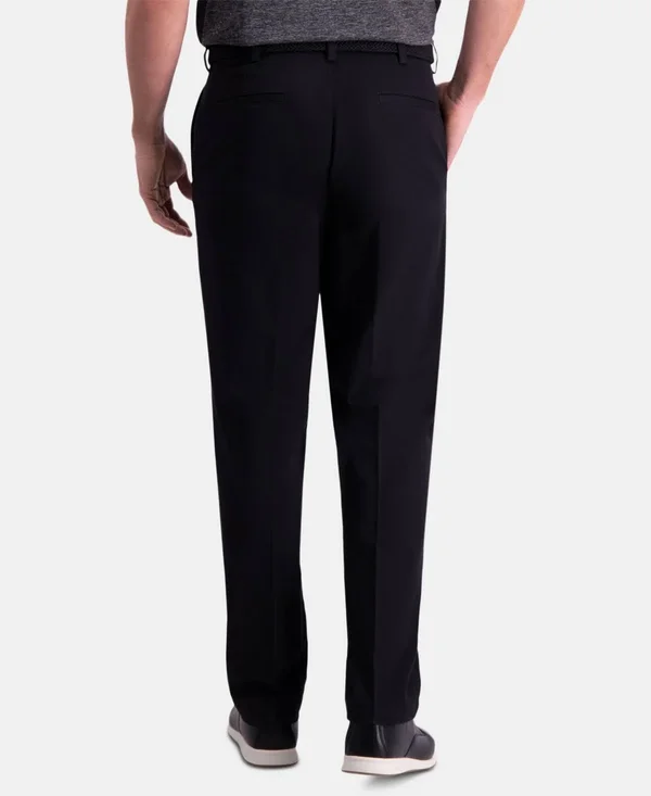 Haggar Men's Premium Comfort Khaki Flat Front Classic Fit Pant
