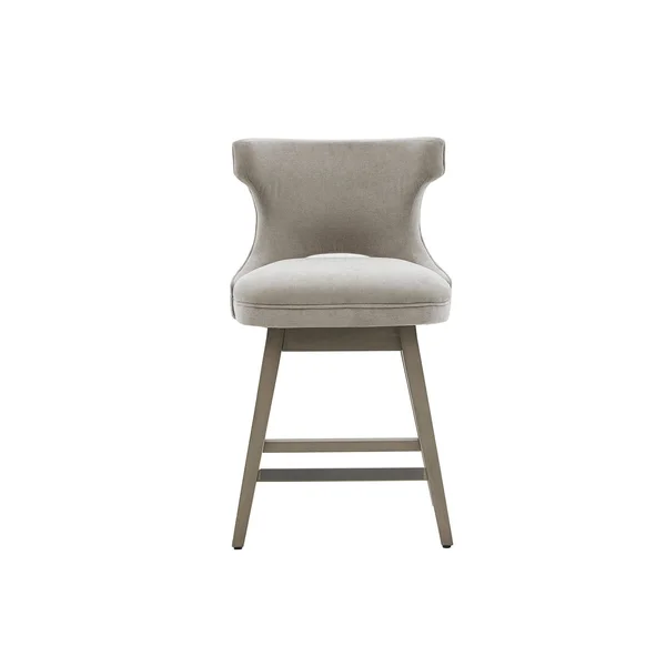 Madison Park Emmett Swivel Counter Stool - Light Grey
