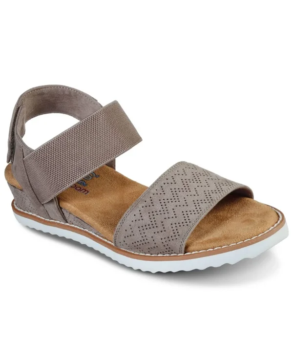 Skechers Women's Bobs Desert Kiss Slingback Sandal, Brown