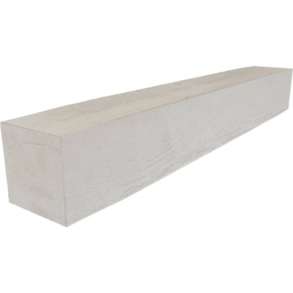 Ekena Millwork MANURS08X10X60UN 8x22H x 10x22D x 60x22W Rough Sawn Faux Wood Fireplace Mantel, Factory Prepped, Ready for Paint