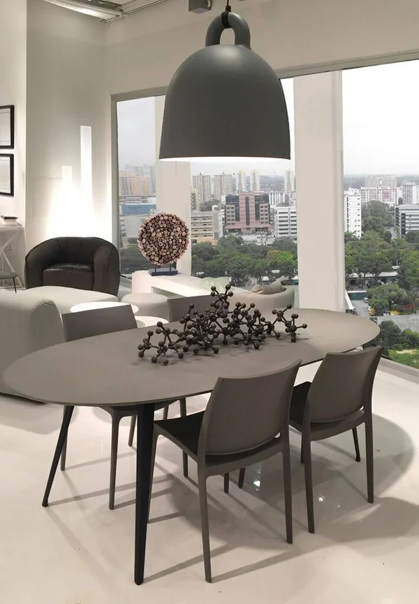 Mobital Vata Dining Chair Grey/Light Grey/White Polypropylene Set of 4