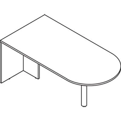 Alera Valencia Series D Top Desk, 71W x 35 1/2d x 29 5/8h, Medium Cherry