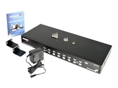 StarTech.com 1U RackMount USB PS/2 with OSD KVM Switch - 8 KVM Ports