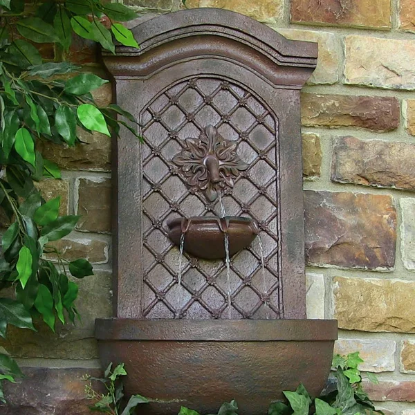 Sunnydaze Rosette Solar Wall Fountain
