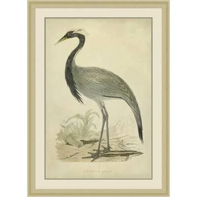 GlobalDesigns 'Morris Crane II' Framed Painting Print