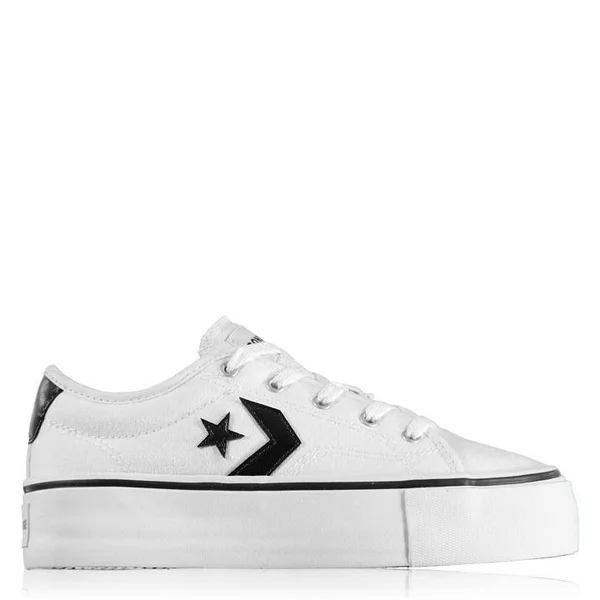 Converse Replay Ladies Sneaker, Size 5, White/Black
